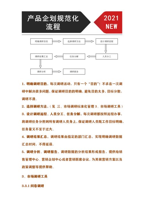 產(chǎn)品企劃規(guī)范化管理流程 從市場(chǎng)調(diào)研到行銷方案確定